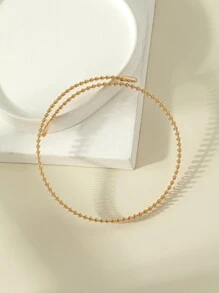 Minimalist Metal Choker - Yellow Gold - View 4