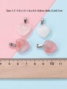 4 chiếc Mặt dây chuyền trái tim DIY - Nhiều màu - Xem 4