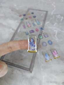 3入組混合圖案貼紙 - 彩色 - 查看 4