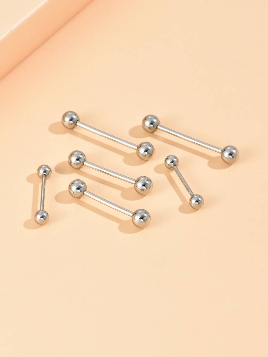 時尚流行男士不銹鋼簡約圈形耳環，適合珠寶禮物和時尚外觀 - 銀色 - 查看 1