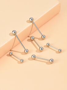 時尚流行男士不銹鋼簡約圈形耳環，適合珠寶禮物和時尚外觀 - 銀色 - 查看 3