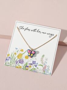 Mặt dây chuyền con bướm - Nhiều màu - Xem 1