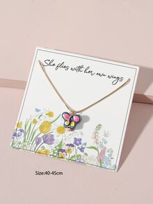 Mặt dây chuyền con bướm - Nhiều màu - Xem 3