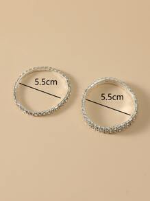 2 vòng tay rhinestone - Bạc - Xem 3