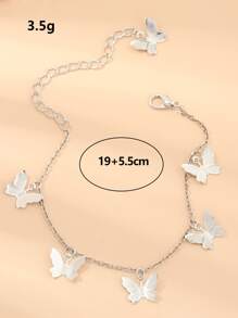 Butterfly Charm Bracelet - Silver - View 4