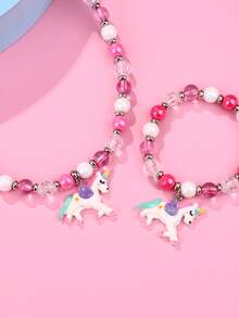 2入組女孩串珠首飾套裝 - 彩色 - 查看 4