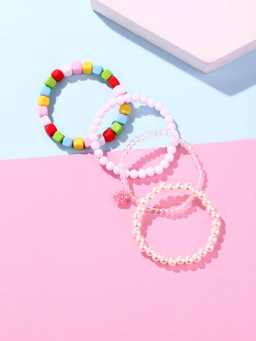 Niñitas 4 piezas Pulsera con cuenta - Multicolor - Ver 1
