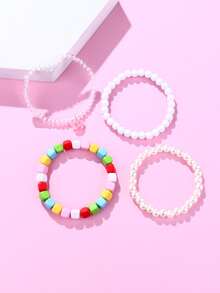 Niñitas 4 piezas Pulsera con cuenta - Multicolor - Ver 4