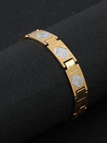Hombres Brazalete grabado geométrico - Multicolor - Ver 1