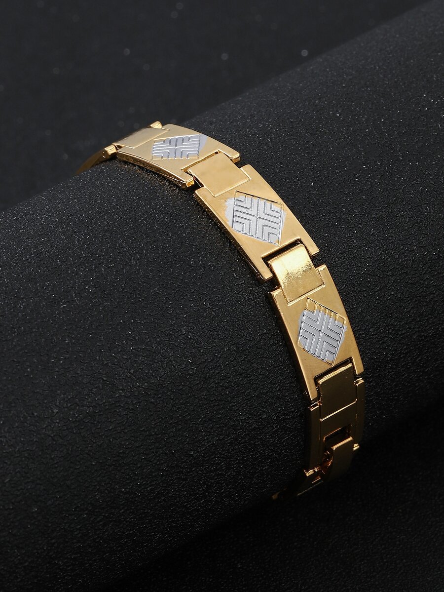 Hombres Brazalete grabado geométrico - Multicolor - Ver 1