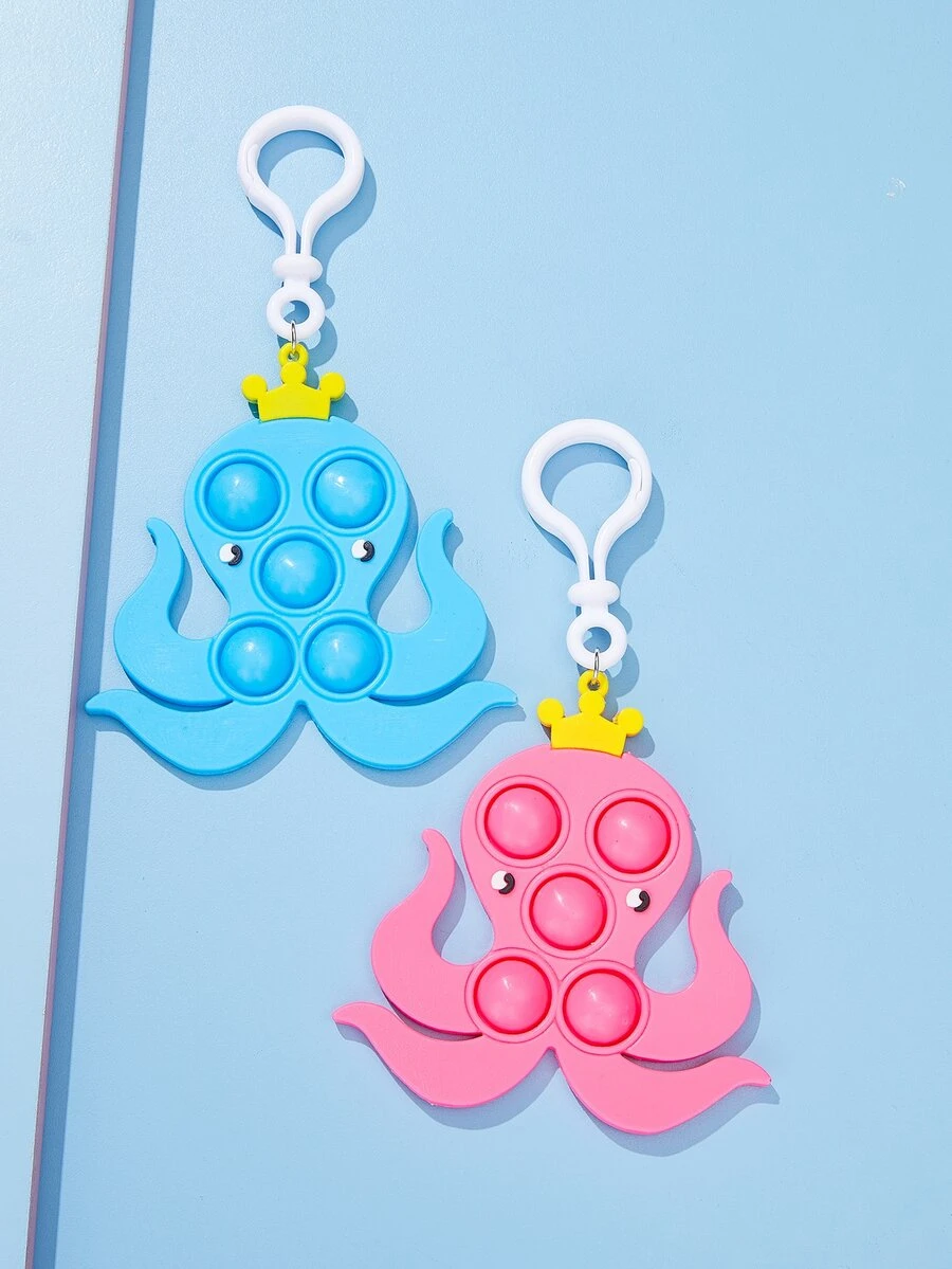 2入組男士章魚設計鑰匙圈 - 彩色 - 查看 1