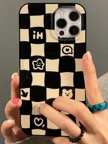 Checkered Pattern Phone Case - Multicolor - View 1