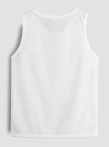 SHEIN Cậu bé Tween 3pcs Chất rắn Áo ba lỗ - Nhiều màu - Xem 3