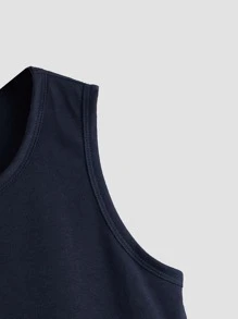 SHEIN Cậu bé Tween 3pcs Chất rắn Áo ba lỗ - Nhiều màu - Xem 8