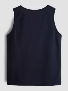 SHEIN Cậu bé Tween 3pcs Chất rắn Áo ba lỗ - Nhiều màu - Xem 10