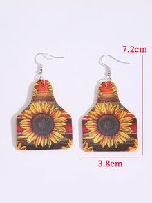 Bông tai in hình hoa hướng dương - Nhiều màu - Xem 3