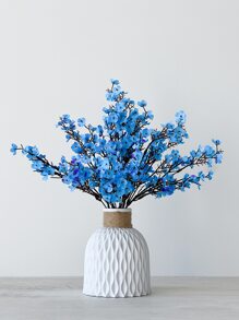 1支/3支塑料仿真花束，樱花仿真花满天星，现代仿真花组合，家居装饰，假植物，秋季装饰，房间，书桌，花园装饰，房间装饰用品，情人节，生日毕业礼物 - 藍色 - 查看 4