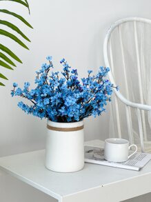 1支/3支塑料仿真花束，樱花仿真花满天星，现代仿真花组合，家居装饰，假植物，秋季装饰，房间，书桌，花园装饰，房间装饰用品，情人节，生日毕业礼物 - 藍色 - 查看 5
