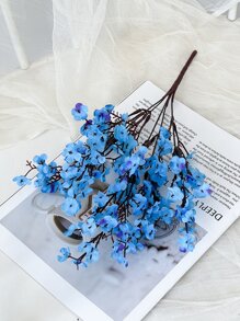 1支/3支塑料仿真花束，樱花仿真花满天星，现代仿真花组合，家居装饰，假植物，秋季装饰，房间，书桌，花园装饰，房间装饰用品，情人节，生日毕业礼物 - 藍色 - 查看 6