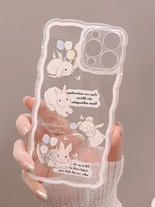 Etui na telefon z kreskówkowym wzorem królika kompatybilne z iPhone15/15Plus/15Pro/15Promax - Wielokolorowe - Zobacz 8