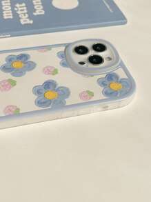 夏季手机壳春季 1 件 GUCADI 草莓花柔软硅胶全覆盖手机壳适用于 Apple iPhone - 彩色 - 查看 2