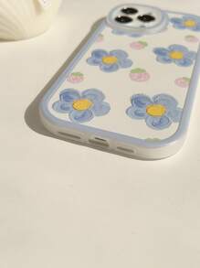 夏季手机壳春季 1 件 GUCADI 草莓花柔软硅胶全覆盖手机壳适用于 Apple iPhone - 彩色 - 查看 4