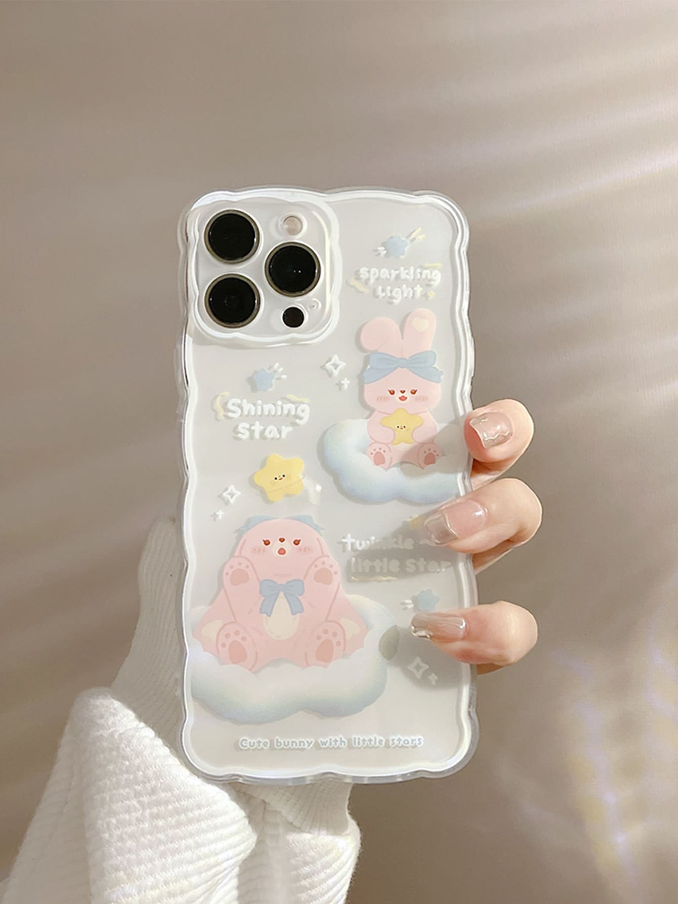 Cartoon Rabbit Pattern Phone Case - Multicolor - View 1