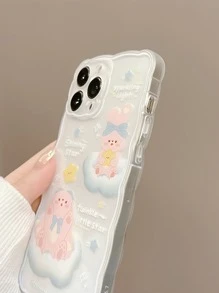 Cartoon Rabbit Pattern Phone Case - Multicolor - View 2