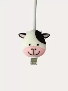 1pc Cow Shaped Data Cable Protector Charger Protector - Multicolor - View 1