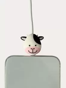 1pc Cow Shaped Data Cable Protector Charger Protector - Multicolor - View 2