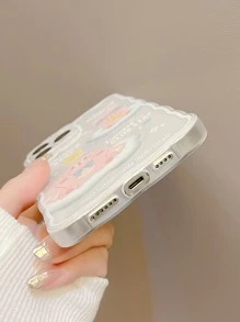 Cartoon Rabbit Pattern Phone Case - Multicolor - View 4