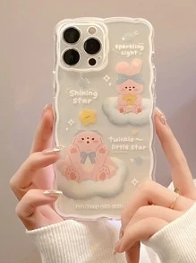 Cartoon Rabbit Pattern Phone Case - Multicolor - View 8