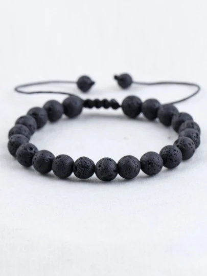 時尚流行男士石串珠手鍊，適合珠寶禮物和時尚外觀