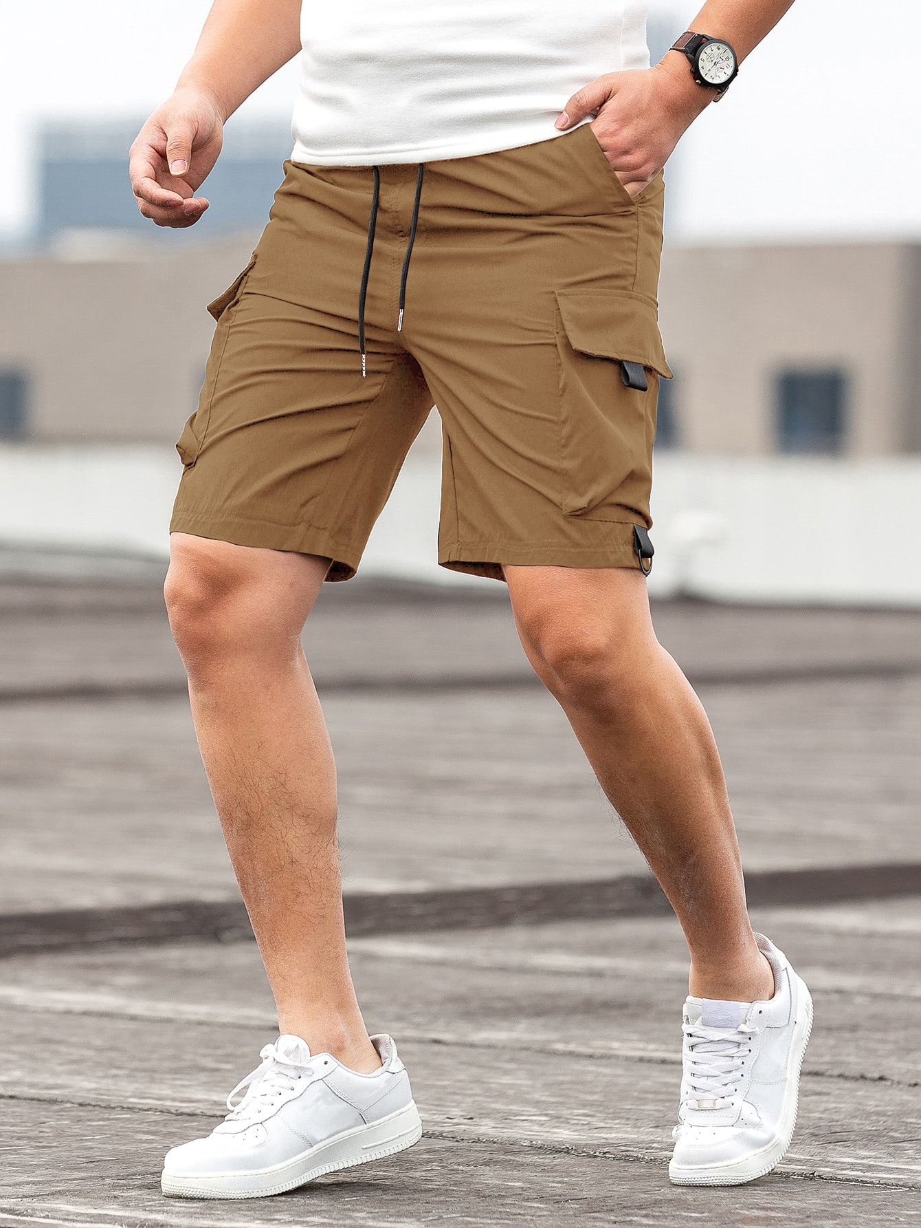 Manfinity Homme Men Drawstring Cargo Shorts SHEIN UK