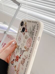 Hộp đựng điện thoại in hình bướm và hoa - Nhiều màu - Xem 2