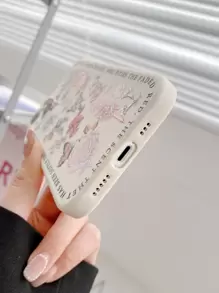 Hộp đựng điện thoại in hình bướm và hoa - Nhiều màu - Xem 3