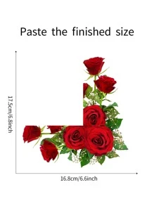 1 件玫瑰图案开关贴纸、贴纸、墙贴、乙烯基贴花用于家居装饰、春季装饰品让您的家焕然一新、节日装饰贴纸礼物生日毕业