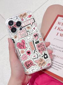 Hộp đựng điện thoại đồ họa bảng chữ cái hoạt hình - Nhiều màu - Xem 3