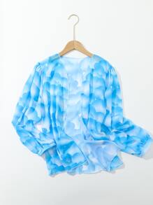 青少年女孩紮染和服罩衫