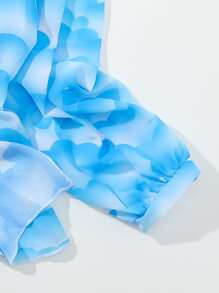 青少年女孩紮染和服罩衫