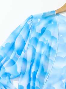 青少年女孩紮染和服罩衫