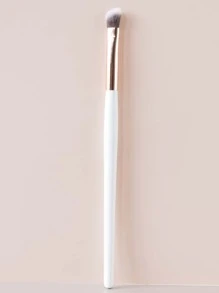 Concealer Brush, 1pc Wooden Minimalist Portable Multifunctional Makeup Brush Cosmetic Makeup Tool For Beginner - White - View 1