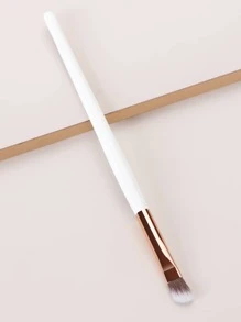 Concealer Brush, 1pc Wooden Minimalist Portable Multifunctional Makeup Brush Cosmetic Makeup Tool For Beginner - White - View 2