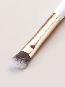 Concealer Brush, 1pc Wooden Minimalist Portable Multifunctional Makeup Brush Cosmetic Makeup Tool For Beginner - White - View 4