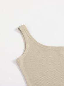 SHEIN VCAY Summer Women Beach One Shoulder Top & Graphic Print Belted ShortsTwo Pieces Set - Multicolor - View 4