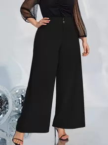 Modelyn Plus High Waist Wide Leg Pants