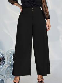Modelyn Plus High Waist Wide Leg Pants