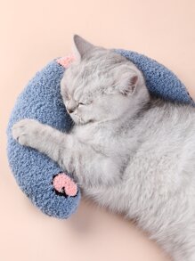 1pc Pet Plush Pillow - Blue - View 1