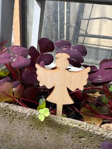 1pc Angel Design Decorative Garden Stake - Khaki - View 4