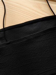 SHEIN Unity Solid Crop Cami Top - Black - View 3